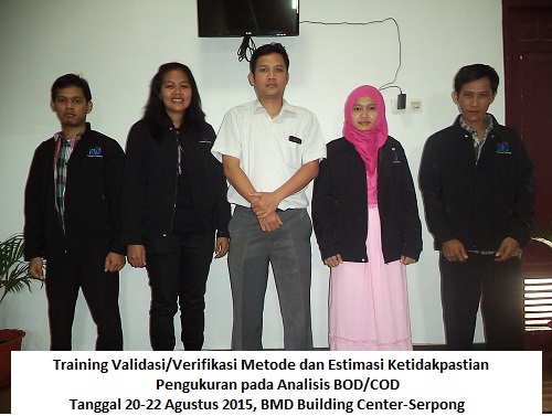Training Validasi/Verifikasi Metode dan Estimasi Ketidakpastian Pengukuran pada Analisis BOD/COD