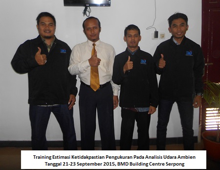 Training Estimasi Ketidakpastian Pengukuran Pada Analisis Udara Ambien