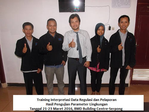 Training Interpretasi Data Regulasi dan Pelaporan Hasil Pengujian Parameter Lingkungan